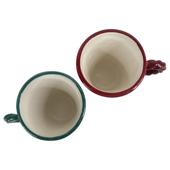 2 Fioriware Jardinware Grape Garland Embossed Leaf Coffee Mugs Twisted Handles - Picture 12 of 12